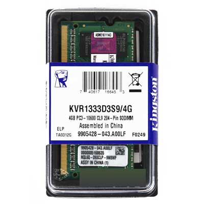 4GB MEMORIA  DDR-3 1333MHZ PC3-10600 KINGSTON