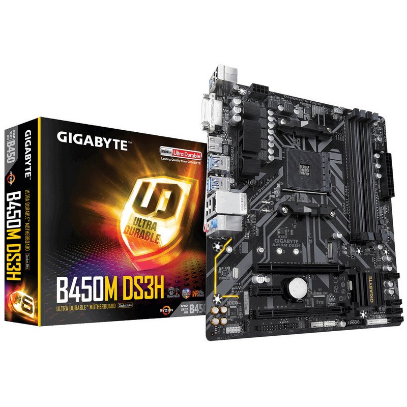 P.BASE GIGABYTE B450M-DS3H S.AM4 DDR4 DVI HDMI PCI M2.1