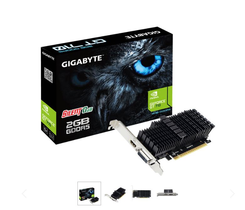 TARJETA GRAFICA GIGABYTE GT 710 2GB DDR5 SILENT