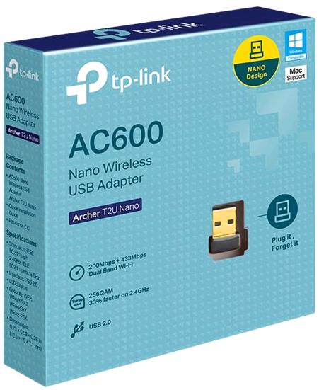 ADAPTADOR USB TP-LINK MOD. ARCHER T2U NANO WI-FI DUAL BAND AC600