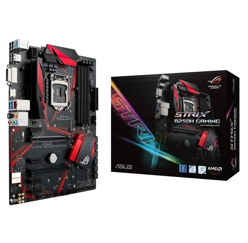 P.BASE ASUS B250H GAMING ROG STRIX S.1151 DDR4 DVI-D HDMI M2 USB 3.1G1
