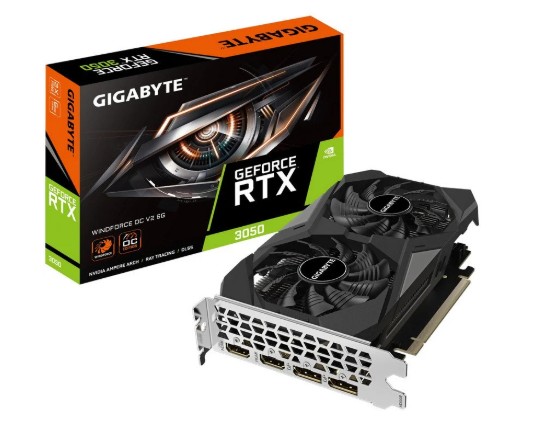 TARJETA GRAFICA GIGABYTE GEFORCE RTX 3050 WINDFORCE OC V2 6G DDR6