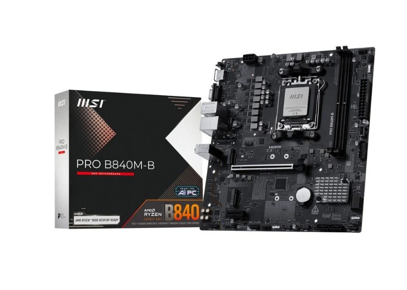 P.BASE MSI PRO B840M-B S.AM5 DDR5 VGA HDMI UBS 3.2G2 2.5G LAN